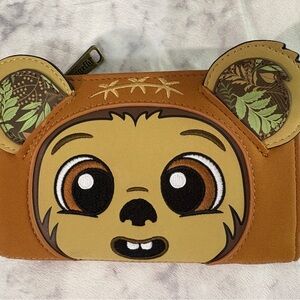 Loungefly Star Wars Wicket Ewok Cosplay Flap Wallet NWOT